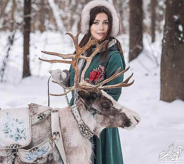 استایل شگفت انگیز شهرزاد کمال زاده وسط جنگل برفی